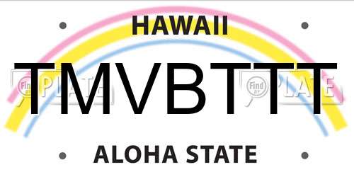 TMVBTTT Hawaii License Plate