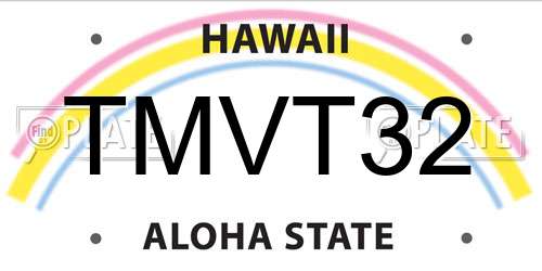 TMVT32 Hawaii License Plate