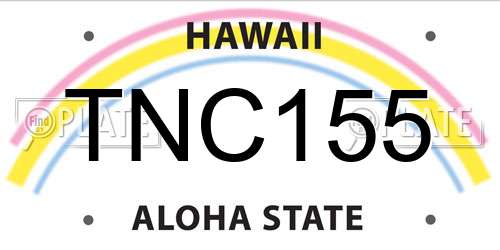 TNC155 Hawaii License Plate