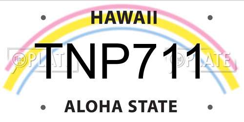 TNP711 Hawaii License Plate