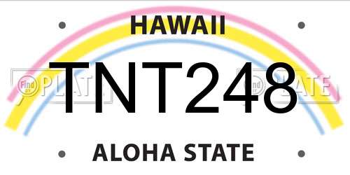 TNT248 Hawaii License Plate
