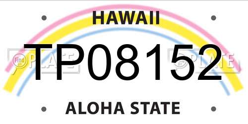 TP08152 Hawaii License Plate