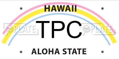TPC Hawaii License Plate