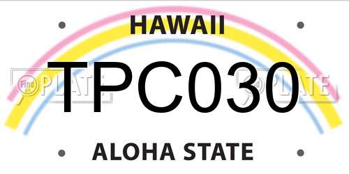 TPC030 Hawaii License Plate