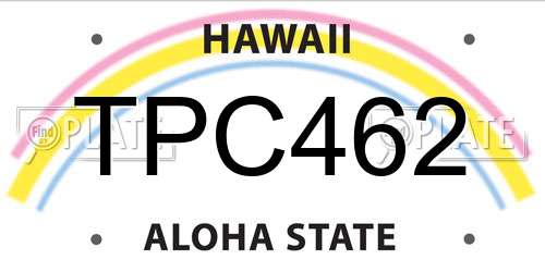 TPC462 Hawaii License Plate
