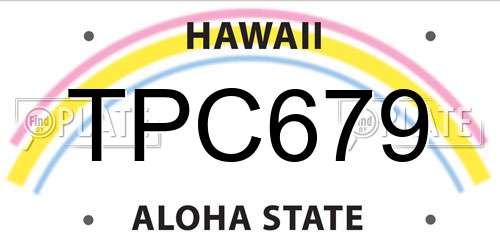 TPC679 Hawaii License Plate