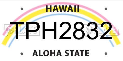 TPH2832 Hawaii License Plate