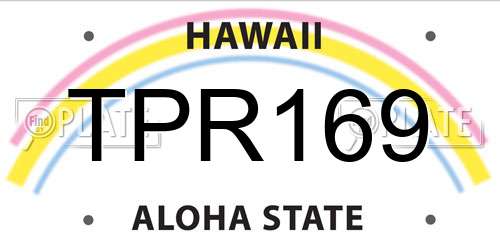 TPR169 Hawaii License Plate
