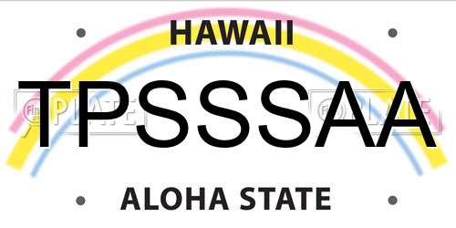 TPSSSAA Hawaii License Plate