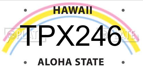 TPX246 Hawaii License Plate
