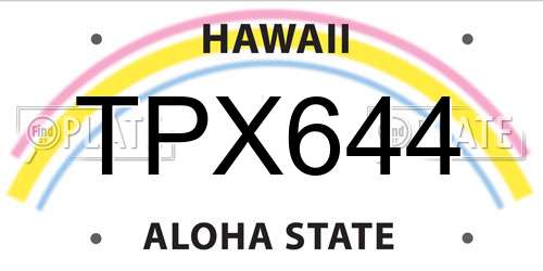 TPX644 Hawaii License Plate