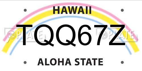TQQ67Z Hawaii License Plate