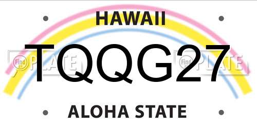 TQQG27 Hawaii License Plate