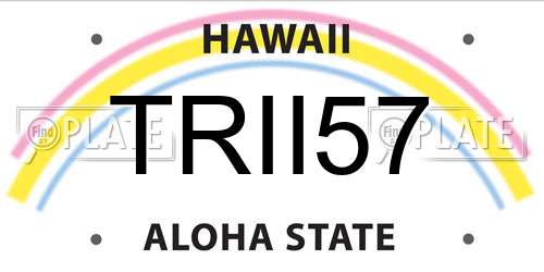TRII57 Hawaii License Plate