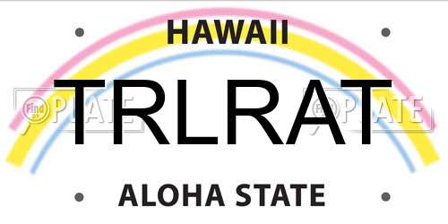 TRLRAT Hawaii License Plate