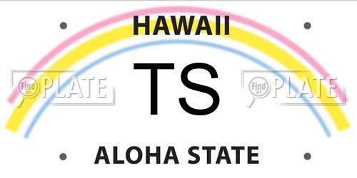 TS Hawaii License Plate