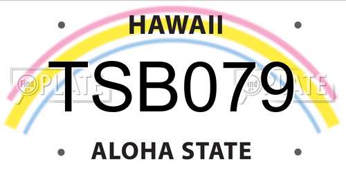 TSB079 Hawaii License Plate