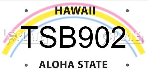 TSB902 Hawaii License Plate