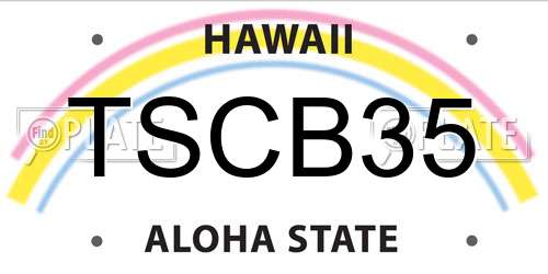 TSCB35 Hawaii License Plate