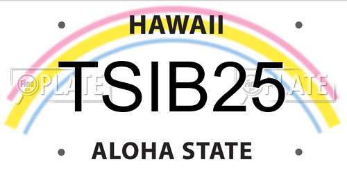 TSIB25 Hawaii License Plate