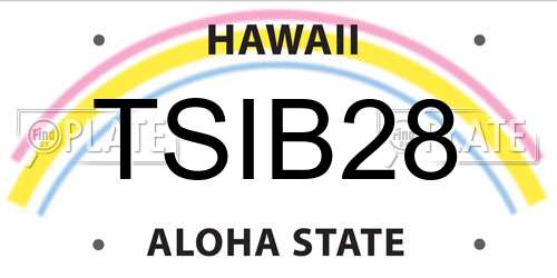 TSIB28 Hawaii License Plate