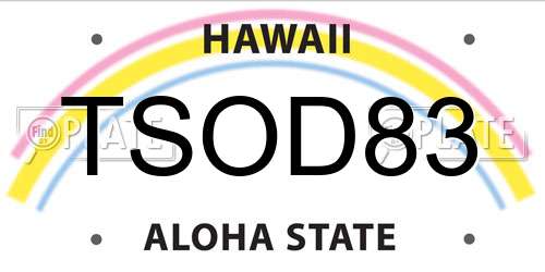 TSOD83 Hawaii License Plate