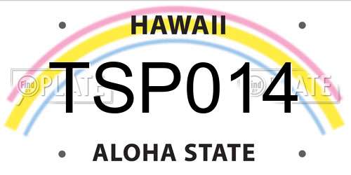 TSP014 Hawaii License Plate