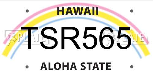 TSR565 Hawaii License Plate