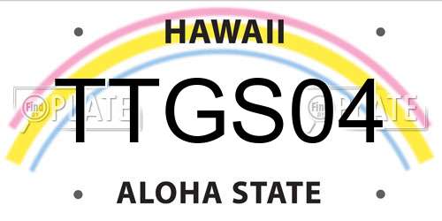 TTGS04 Hawaii License Plate