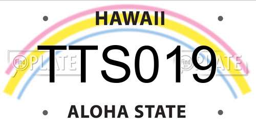 TTS019 Hawaii License Plate