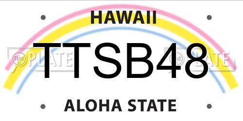 TTSB48 Hawaii License Plate