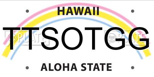 TTSOTGG Hawaii License Plate