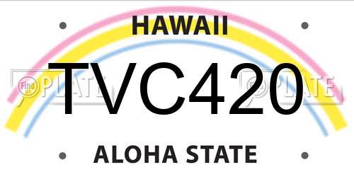 TVC420 Hawaii License Plate