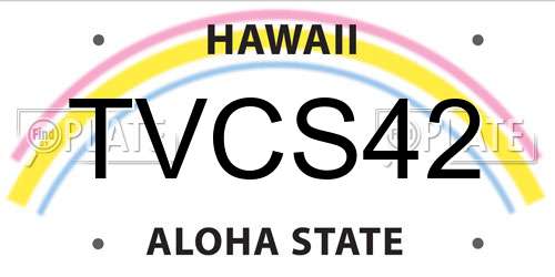 TVCS42 Hawaii License Plate