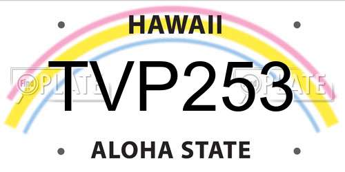 TVP253 Hawaii License Plate