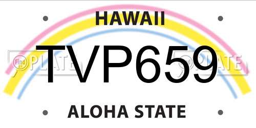 TVP659 Hawaii License Plate
