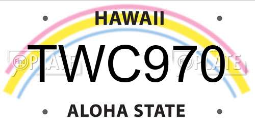 TWC970 Hawaii License Plate