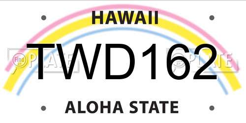 TWD162 Hawaii License Plate