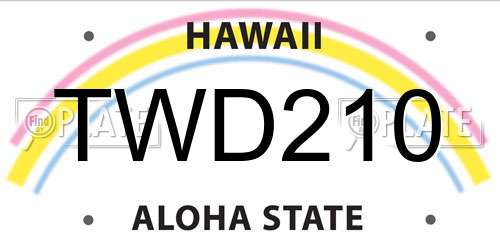 TWD210 Hawaii License Plate