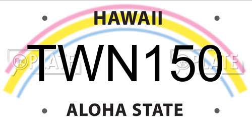 TWN150 Hawaii License Plate