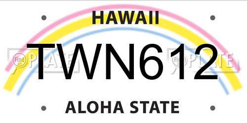 TWN612 Hawaii License Plate