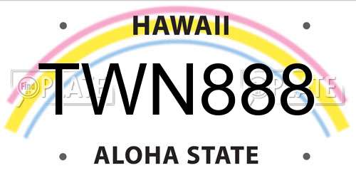 TWN888 Hawaii License Plate
