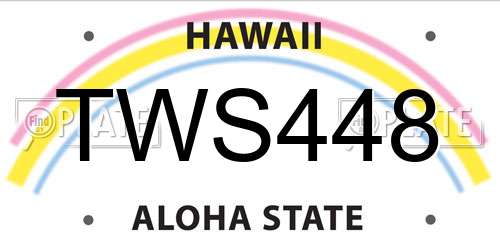 TWS448 Hawaii License Plate