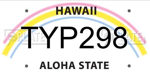 TYP298 Hawaii License Plate
