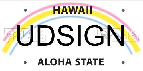 UDSIGN Hawaii License Plate