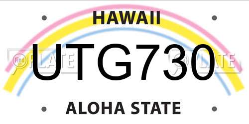 UTG730 Hawaii License Plate