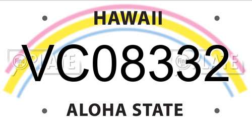 VC08332 Hawaii License Plate