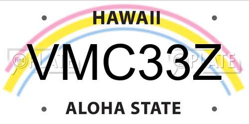 VMC33Z Hawaii License Plate