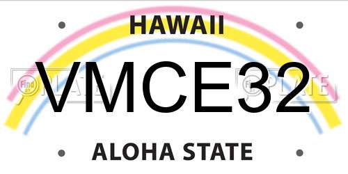 VMCE32 Hawaii License Plate