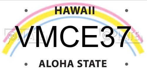 VMCE37 Hawaii License Plate